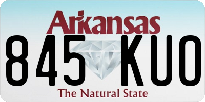 AR license plate 845KUO