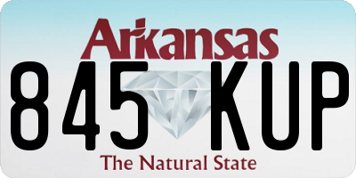 AR license plate 845KUP
