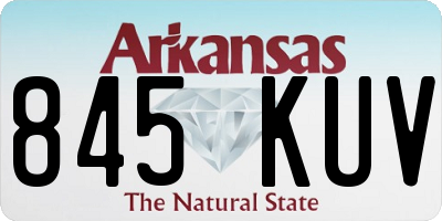 AR license plate 845KUV