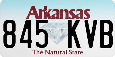 AR license plate 845KVB