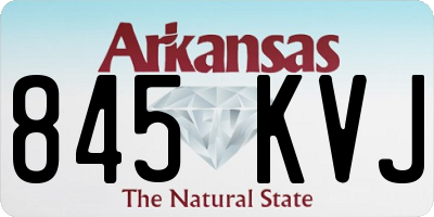 AR license plate 845KVJ