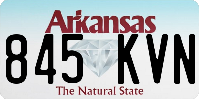 AR license plate 845KVN