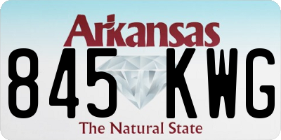 AR license plate 845KWG