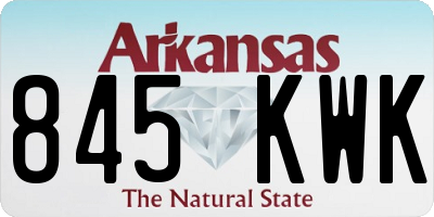 AR license plate 845KWK