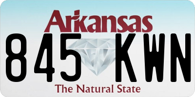AR license plate 845KWN