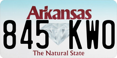 AR license plate 845KWO