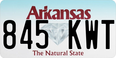 AR license plate 845KWT