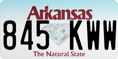 AR license plate 845KWW