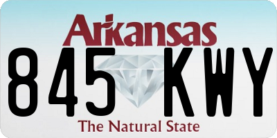 AR license plate 845KWY