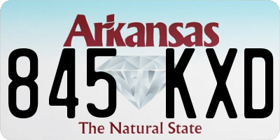 AR license plate 845KXD