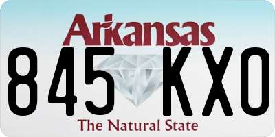 AR license plate 845KXO
