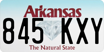 AR license plate 845KXY