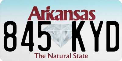AR license plate 845KYD
