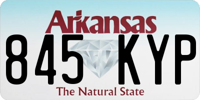 AR license plate 845KYP