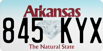 AR license plate 845KYX