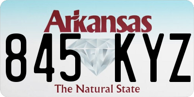 AR license plate 845KYZ