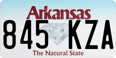 AR license plate 845KZA