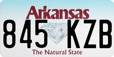 AR license plate 845KZB