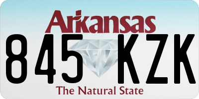AR license plate 845KZK
