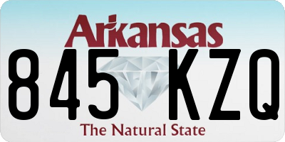 AR license plate 845KZQ
