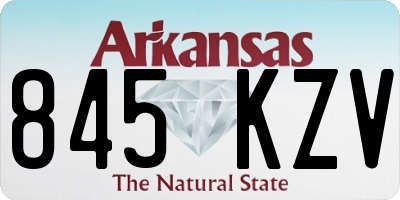 AR license plate 845KZV