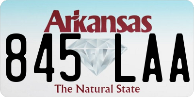 AR license plate 845LAA