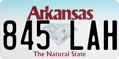 AR license plate 845LAH