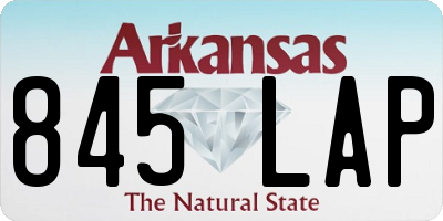 AR license plate 845LAP