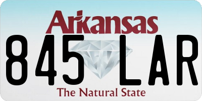 AR license plate 845LAR