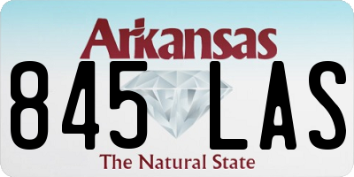 AR license plate 845LAS