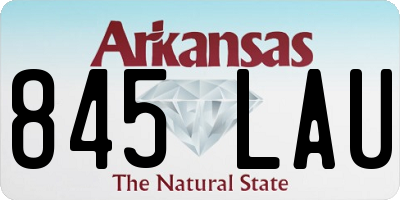 AR license plate 845LAU