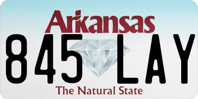 AR license plate 845LAY
