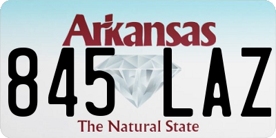 AR license plate 845LAZ