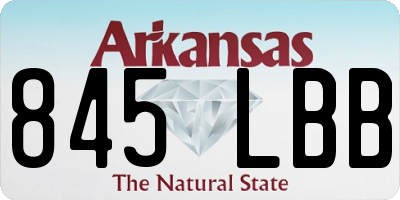 AR license plate 845LBB