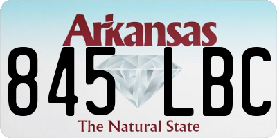AR license plate 845LBC