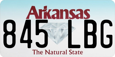 AR license plate 845LBG