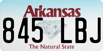 AR license plate 845LBJ