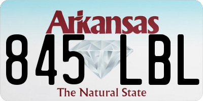 AR license plate 845LBL
