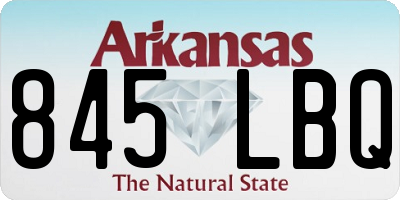 AR license plate 845LBQ