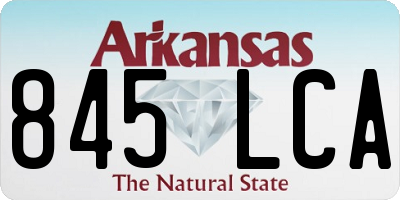 AR license plate 845LCA
