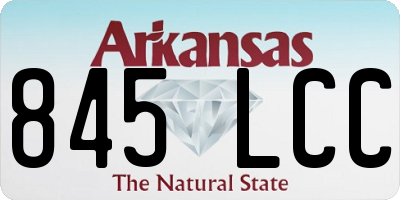 AR license plate 845LCC