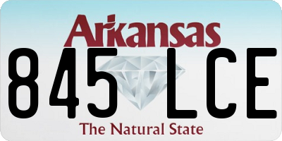 AR license plate 845LCE