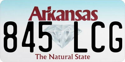 AR license plate 845LCG
