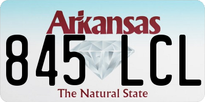 AR license plate 845LCL