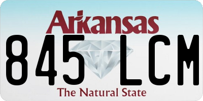 AR license plate 845LCM