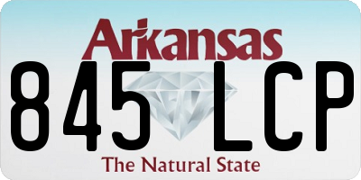 AR license plate 845LCP
