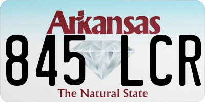 AR license plate 845LCR