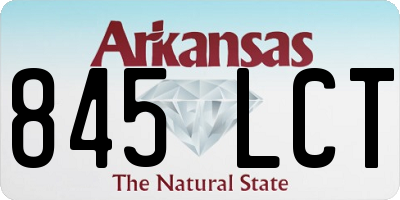 AR license plate 845LCT