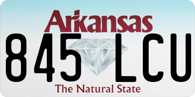 AR license plate 845LCU