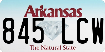 AR license plate 845LCW